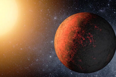 An artist's conception of Kepler20e, one of two Earth-sized exoplanets recently discovered by astronomers at the Harvard-Smithsonian Center for Astrophysics. The first Earth-sized exoplanets detected, they were found by astronomers as part of NASA's Kepler mission.