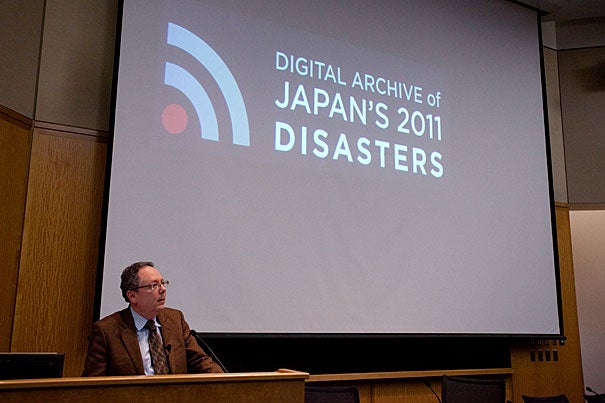 This week, the Edward O. Reischauer Institute of Japanese Studies and other partners are ready for the initial version of the Digital Archive of Japan’s 2011 Disasters to go live. “It’s been a difficult year, but I think we are doing something that will prove valuable and meaningful to many people,” said Reischauer Institute Director Andrew Gordon.
