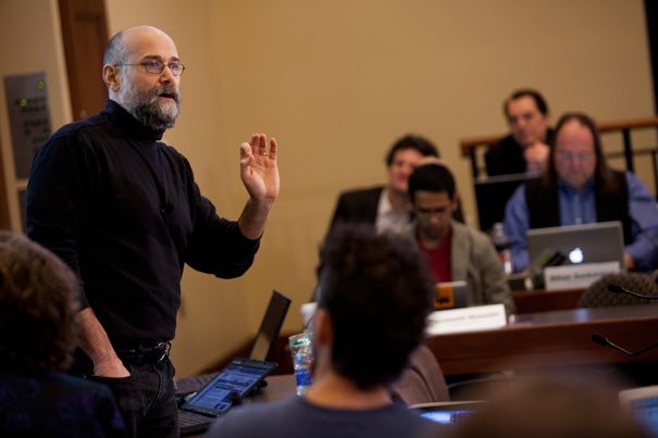 Yochai Benkler, the Berkman Professor of Entrepreneurial Legal Studies, is studying, tracking and graphing the spread of information and misinformation. “It’s not about fact-checking, it’s about frame shifting,” Benkler said. 