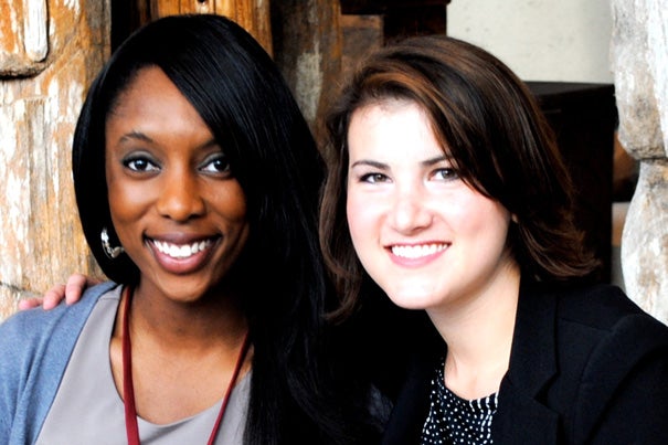 Jessica O. Matthews (left) and Julia Silverman are the recipients of the Harvard Foundation 2012 Scientist of the Year Award. Photo courtesy of Unchartered Play Inc.