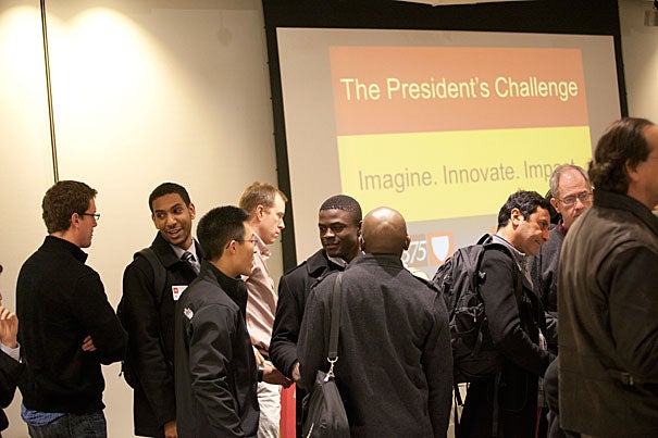 “A large number of teams applied to the President’s Challenge, and the quality of their submissions was truly impressive. We’re off to a great start,” said Provost Alan Garber, who organized the judging panel along with Harvard Business School Professor Bill Sahlman. In February, the teams gathered at the i-lab to discuss their plans.