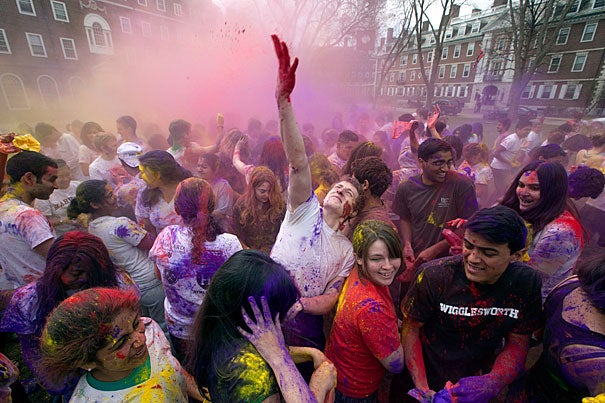 "Holi is primarily a celebration of the coming of spring and commemorates various aspects of Hindu mythology," said Neil Patel '13, co-president of Dharma. "The festivities usher in spring and the season of love." 