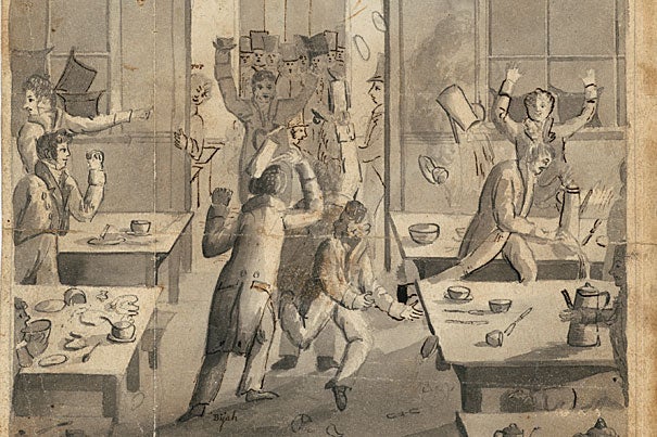 Harvard’s era of dissent began with the “Great Butter Rebellion” of 1766. It was the first known student protest on an American campus and for a time led to half the student body being suspended. 