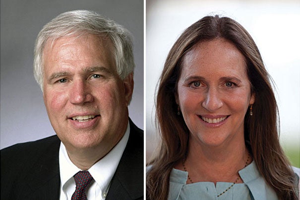 Richard A. Meserve, J.D. ’75, has been elected president of the Harvard Board of Overseers and Lucy Fisher ’71 will be the vice chair of the Board of Overseers' executive committee.
