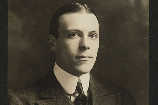 First-class Titanic passenger Harry Elkins Widener, a 27-year-old Philadelphia businessman and book collector who had graduated from Harvard College in 1907, perished in the boat's sinking along with his father, George D. Widener. His mother, Eleanor Elkins Widener, survived, floating to safety aboard lifeboat No. 4. Not long after the Titanic went down, the Harry Elkins Widener Memorial Library went up at Harvard, thanks to a $2 million donation from his grieving mother. 
