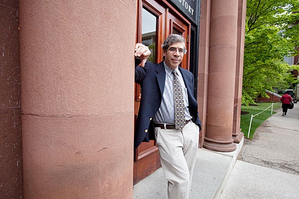“If you live in a society that is dysfunctional and unhealthy, where people are doing better than you, you need solace from somewhere. You get it from religion,” said Jerry Coyne. “The thing that blocks acceptance of evolution in America is religion.” Coyne's talk, sponsored by the Harvard Museum of Natural History, was part of its “Evolution Matters” lecture series.