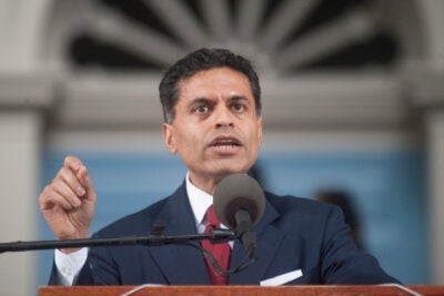 Fareed Zakaria addressed the Harvard Alumni Association during the Afternoon Exercises at Harvard's 361st Commencement. 