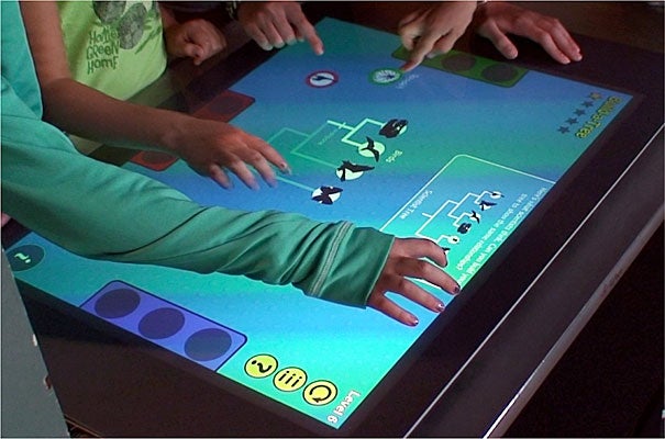 Multi-touch tables allow several users to work simultaneously — on independent problems or in collaboration on a single project.