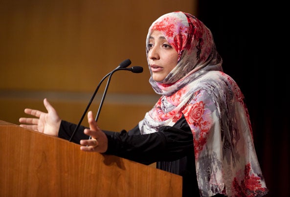 Tawakkol Karmen explains the success of the Arab Spring, and what's needed now to build and ensure democracy.
