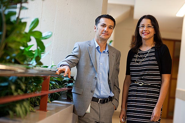 Low estrogen levels can make women more vulnerable to trauma at some points in their menstrual cycles, while high levels of the female sex hormone can partially protect them from emotional disturbance, according to new research by Mohammed Milad (left) and Kelimer Lebron-Milad.