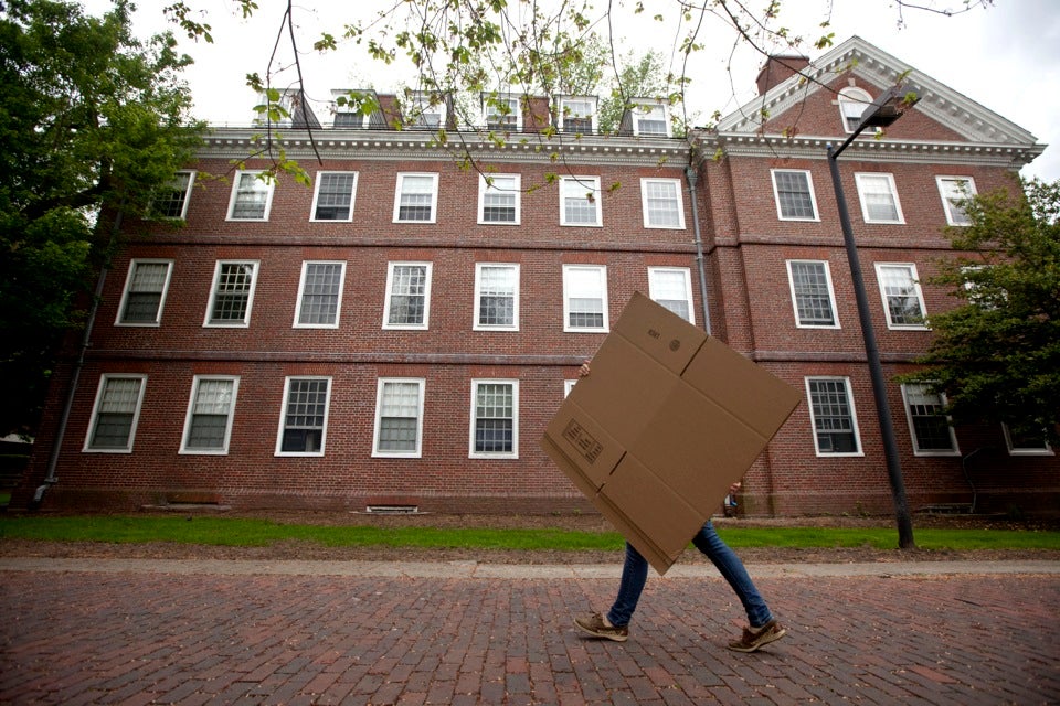 Total eclipse:  A student moves from Old Quincy House into swing housing.