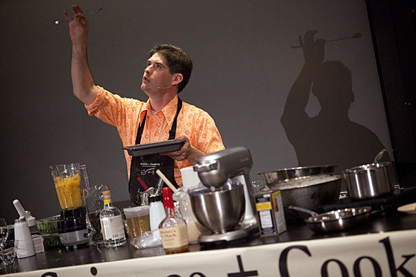 “You could spend your whole life thinking about eggs and have a reason to get out of bed every morning,” said molecular gastronomy pioneer Dave Arnold, director of the French Culinary Institute’s culinary technology department, who kicked off the "Science and Cooking" public lecture series with co-speaker Harold McGee.  