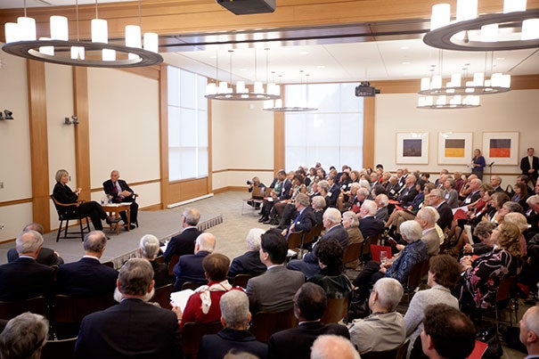 More than 160 people attended the Harvard Governing Boards' reunion of past and present members.