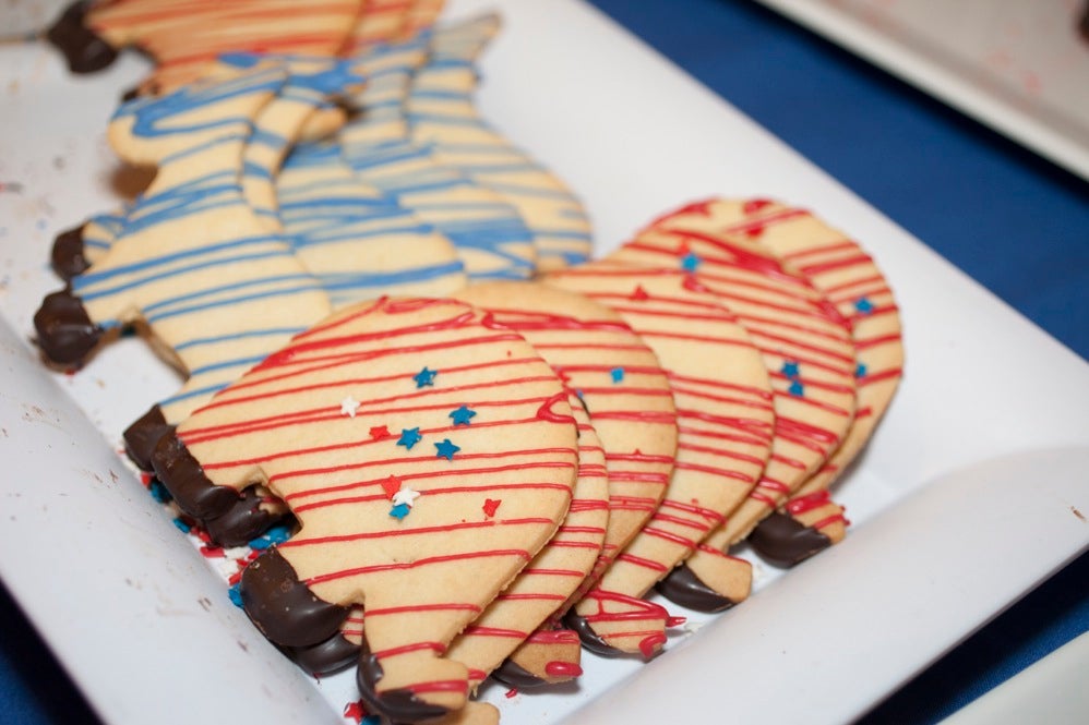Harvard University Business School had cookies representing both parties. Rose Lincoln/Harvard Staff Photographer