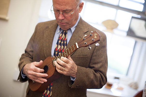 Korea Foundation Professor of Korean Literature David McCann is an authority on sijo (shee-jo), a poetic form often compared with Japanese haiku. Sijo is traditionally paired with music, and McCann likes to sing the poems ... to the sounds of the ukulele. 
