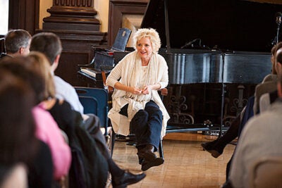 During a master class with freshmen, actress Christine Ebersole urged the students to think about their approach to the craft as a type of personal journey. “It’s never an event; it’s always a process,” she said. “It’s peeling the layers of the onion so you get down to you."
