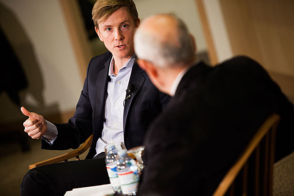 “I believe in the power of great writing to shape how we see the world,” Chris Hughes ’06 said in a conversation at Harvard Kennedy School sponsored by the Joan Shorenstein Center on the Press, Politics, and Public Policy. “That sounds incredibly idealistic, and it is lofty, but I’m not ashamed of it.”