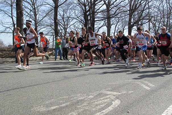 Harvard On The Move runners were among those who came out for the 27th annual Marathon Sports Cambridge City Run, a five-mile road race or three-mile walk.