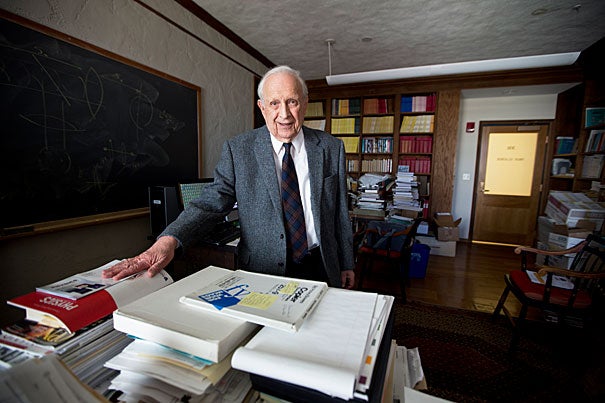 Nobel laureate Roy Glauber, who had entered Harvard in the fall of 1941 at the age of 16, reflected on his two years in Los Alamos, N.M., during World War II as part of the Manhattan Project. “I decided I had come into another world entirely,” Glauber said. “God only knows what they were doing up there.”