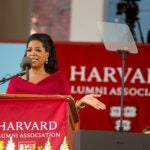 Oprah Winfrey offering advice to the Class of 2013: "If you're willing to listen to, be guided by, that still small voice that is the G.P.S. within yourself — to find out what makes you come alive — you will be more than okay. You will be happy ..."