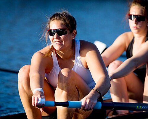 All-American Crimson rower Courtney Diekema, a graduating senior, is hoping for a spot on the under-23 U.S. women’s crew and perhaps in the Olympics, even as she gets ready for duty as a lieutenant in Air Force intelligence. 