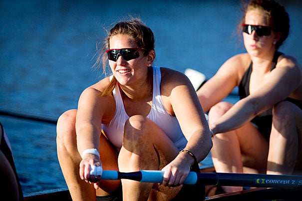 All-American Crimson rower Courtney Diekema, a graduating senior, is hoping for a spot on the under-23 U.S. women’s crew and perhaps in the Olympics, even as she gets ready for duty as a lieutenant in Air Force intelligence. 