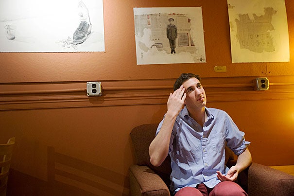 “I like doing things my own way,” said graduating senior Jesse Kaplan one recent afternoon as he set up chairs in Cabot Café, the cozy study spot and performance space that he launched two years ago in the Cabot House basement. 