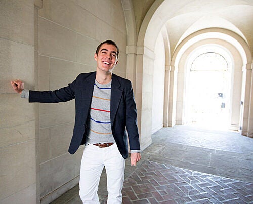 Prague native Jirka Jelinek ’13 surpassed hardship and poverty to come to Harvard. As his way to pay it forward, he volunteered each year to orient freshmen arriving from other countries, a reminder of the combined awe and confusion he felt when he first walked into Harvard Yard, carrying one suitcase.