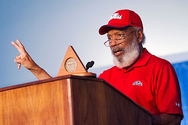 Civil Rights legend James Meredith received the Harvard Graduate School of Education’s highest honor, the Medal for Education Impact.