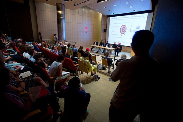 “The Road to Vital Therapy,” part of the Broad Institute's midsummer science lecture series, revealed how researchers tap the human genome in their efforts to fight disease. Yet genomic information isn’t a magic elixir, warned panelist James E. Bradner.