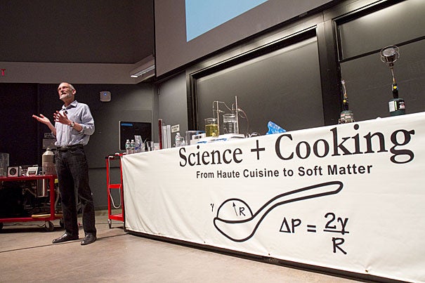 New York Times columnist Harold McGee used history as his backdrop when kicking off the School of Engineering and Applied Sciences' "Cooking and Science" lecture series.