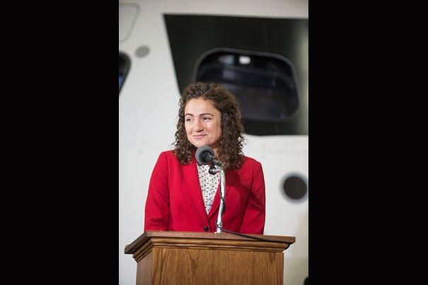 In August, HMS Assistant Professor Jessica Meir attended a press conference at the Johnson Space Center's Space Vehicle Mock-up Facility, where she was among her fellow 2013 astronaut candidates (photo 1). Space is just one frontier for Meir, who in 2003 was in the Antarctic researching penguins' oxygen usage (photo 2). In 2009, she continued her research in Canada with a role that included being a "goose mother" (photo 3).