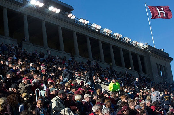 For more than 20 years, Harvard has hosted neighbors on both sides of the river with game tickets as well as lunch, free of charge. This year’s game was Harvard vs. Lafayette.