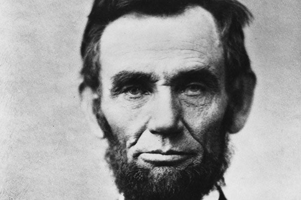 A detail from a famous photograph of President Abraham Lincoln. It was taken by Alexander Gardner on Nov. 8, 1863, just weeks before Lincoln would deliver the Gettysburg Address. 