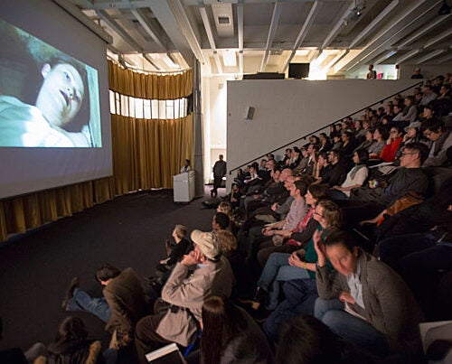 During a daylong presentation of GSD students' theses, Sara Tavakoli's 35-minute vampire movie took perhaps the biggest risk (photo 1), with critics questioning its relationship to architecture. Tian Ren offered a more traditional approach with an architectural scheme to refurbish a former Shanghai slaughterhouse (photo 2). “Thesis review is often a stressful time,” said Caroline James (photo 3), “but I was determined to enjoy the process.” 