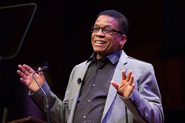 “The Wisdom of Miles” was the title of Herbie Hancock’s first lecture in the series of talks he will give over the next two months as the 2014 Norton Professor of Poetry. “Being asked to teach a series of lectures was, I felt, a great opportunity for me to express myself in a way other than through moving my fingers,” he said. 
