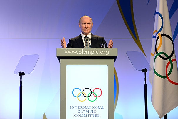 It’s not hard to see why Russian President Vladimir Putin (pictured) would find the marketing potential of the Olympics so intoxicating, veteran journalist Ken Shulman noted in a talk at Harvard's Carr Center for Human Rights Policy. 