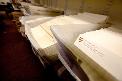 Notifications letters were sent today to 2,023 of the more than 34,000 students who had applied to Harvard College. Among those accepted were record numbers of African-American and Latino students. “The Class of 2018 reflects the excellence achieved by the students of an increasingly diverse America,” said William R. Fitzsimmons, dean of admissions and financial aid. 