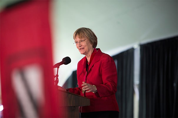 “I worry that a complacency is emerging in our society about the place of women, a complacency that too easily forgets that things were once otherwise and there is still a considerable way to go in American society,” said President Drew Faust, who before becoming president of Harvard was dean of the Radcliffe Institute. Faust was honored with the Radcliffe Medal during its annual fete.
