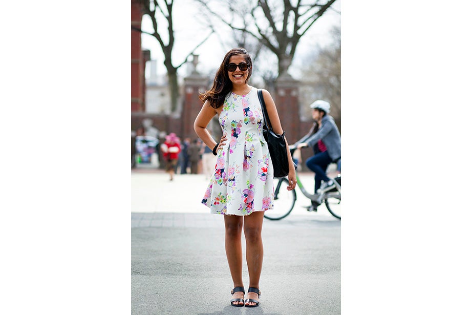 “Spring is finally here!” exclaimed Akanksha Sharma ’14. “I’m headed to San Francisco after graduation so this makes me excited to leave New England. I have a corner of spring clothes and I brought them to the front of my closet yesterday.”