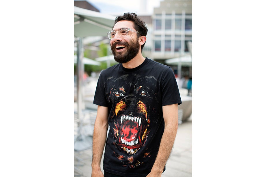 “I like wearing black, though it’s not the first thing you plan on wearing in the summer,” said Francisco Quiñones, a 2014 GSD graduate teaching a summer course.

