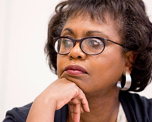 Anita Hill, on sabbatical from her position as a professor of law, social policy, and women’s studies at Brandeis University, said she is currently doing work related to the thousands of letters she has received since the 1991 hearings for U.S. Supreme Court nominee Clarence Thomas. 