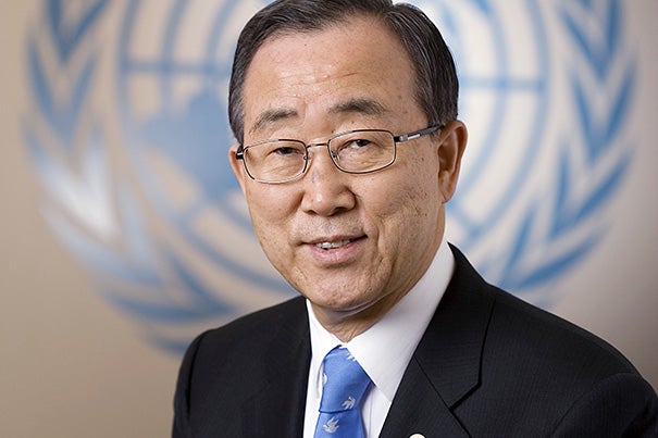 U.N. Secretary-General Ban Ki-moon has been named the 2014 Humanitarian of the Year by the Harvard Foundation. He will speak at the Memorial Church on Dec. 2.