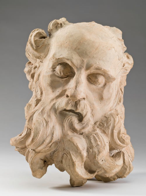Sculptor Gian Lorenzo Bernini’s “Head of Saint Jerome,” c. 1661, part of the Fogg Museum’s collection, is one of 13 terra cotta models on view in one of the museums’ two winter garden galleries. Photo: Harvard Art Museums, © President and Fellows of Harvard College