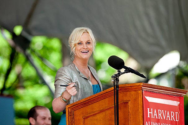 Comedian Amy Poehler, who delivered the Class Day address at Commencement in 2011, will make a repeat appearance this month as Hasty's Woman of the Year. 