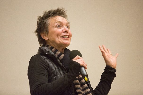 Delivering the Louis C. Elson Lecture, musician and performance artist Laurie Anderson discussed the stories and inspirations behind her works, which included everything from dogs to a grandmother's death. 