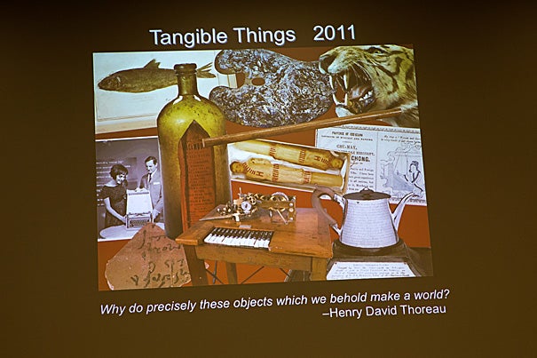 The “Tangible Things” undergraduate and HarvardX course is the brainchild of Laurel Thatcher Ulrich, the 300th Anniversary University Professor and a Pulitzer Prize winner for history, who said the main idea behind the course is that “any object can become an entry point into historical investigation. The shoes on your feet, the chair you’re sitting on, light fixtures in the room — common things have stories."