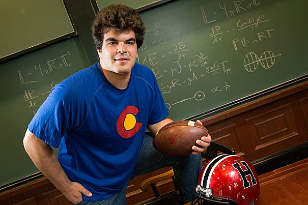 “Basically, I thought I had to decide between playing football and getting the degree I wanted. But here, I was able to do both," said Michael Mancinelli '15, an electrical engineering concentrator with a secondary in astrophysics. 