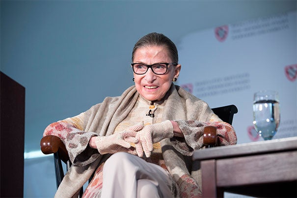 U.S. Supreme Court Associate Justice Ruth Bader Ginsburg received the Radcliffe Medal on Friday. Since the 1970s, Ginsburg has constantly sought to break down traditional male/female stereotypes “that held women back from doing what their talents would allow them to do.” 