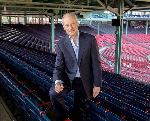 Professor Michael Sandel will lead a conversation on ethics and the meaning of citizenship Oct. 4 at Faneuil Hall. Due to predictions of bad weather, the forum was moved from Fenway Park. 